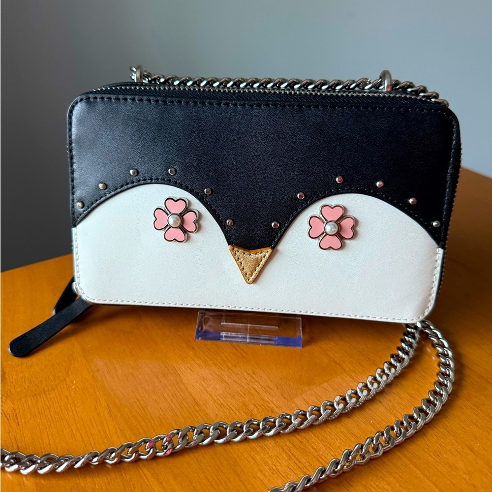 Kate Spade Double Zip Frosty Penguin Crossbody